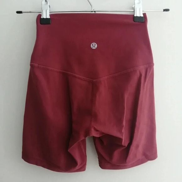 Lululemon Align High Rise Shorts 6" Nulu in Chianti Red 0 - Picture 4 of 15